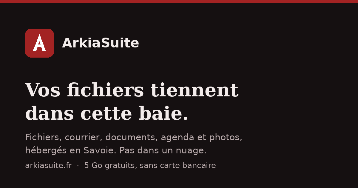 Image de partage d'ArkiaSuite, au format 1200 par 630 pixels